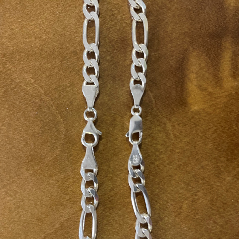 زنجیر نقره مردانه گالری ظهیرالدینی مدل Figaro 55-60