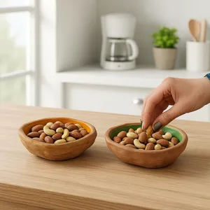 کاسه سفالی بومی مدل دنیز بیفی کد 1 مجموعه 2 عددی