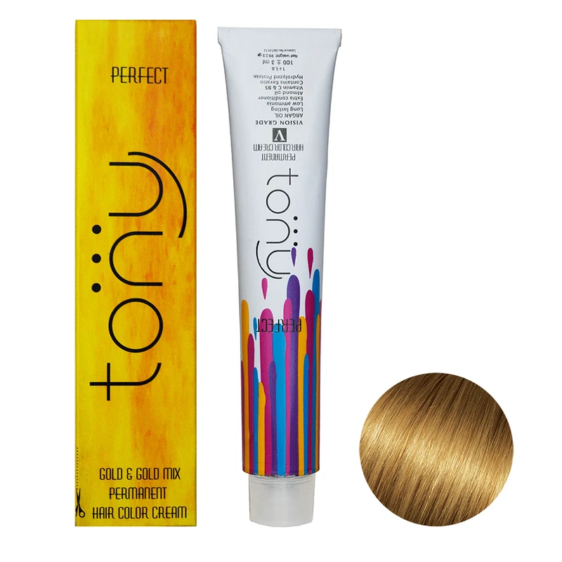  رنگ مو تونی سری کهربایی شماره 7.341 حجم 100 میلی لیتر رنگ کهربایی