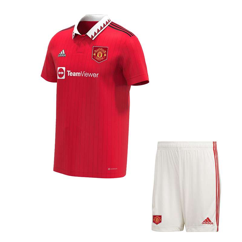 ست پولوشرت و شلوارک ورزشی مردانه مدل منچستر یونایتد کد Home 2023