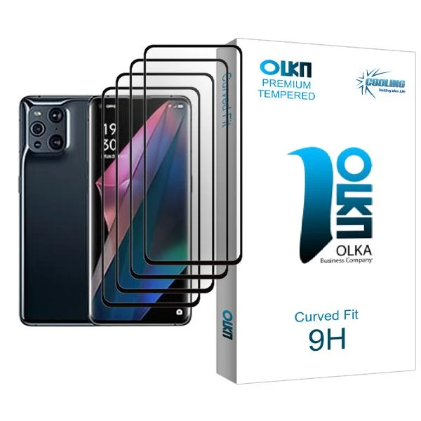 محافظ صفحه نمایش کولینگ مدل Olka Glass MIX004 مناسب برای گوشی موبایل اوپو Find X3 Pro بسته چهار عددی