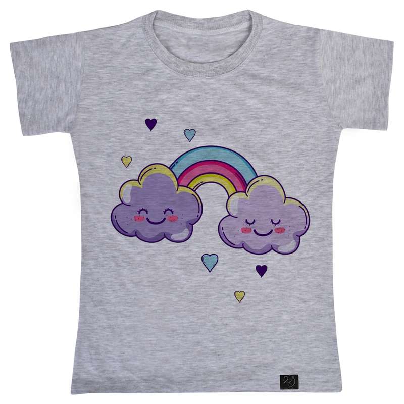 تی شرت آستین کوتاه دخترانه 27 مدل رنگین کمان کد W40