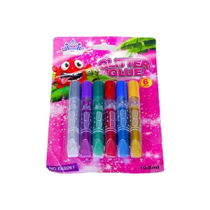 چسب اکلیلی ترنم مدل Glitter Glue بسته 6 عددی