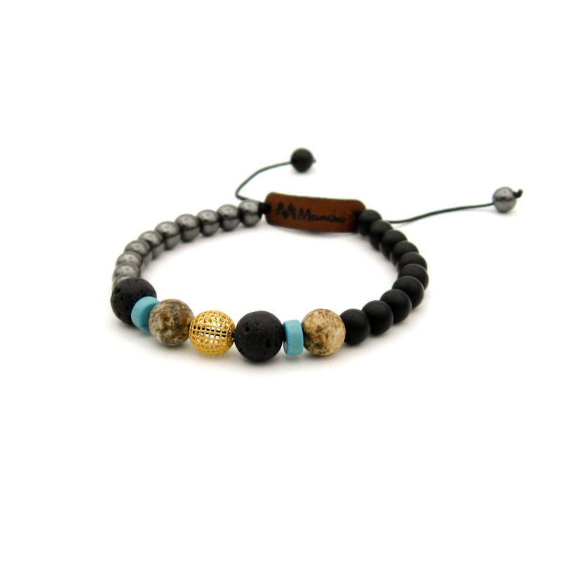 دستبند طلا 18عیار مردانه مانچو مدل bfg226