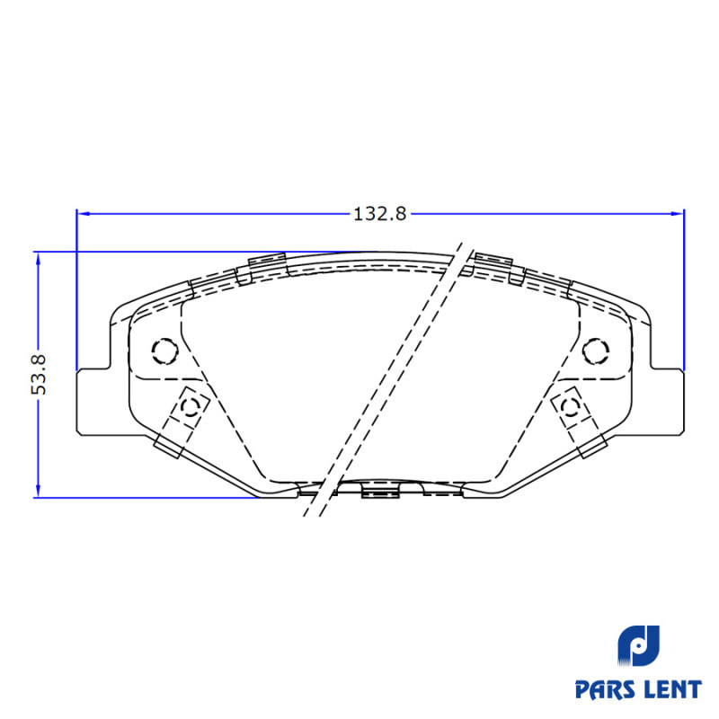 لنت ترمز جلو لنت  پارس مدل 25169 مناسب برای سمند LX