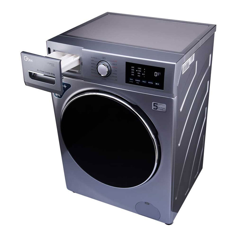 ماشین لباسشویی جی پلاس مدل GWM-K8220T ظرفیت 8 کیلوگرم