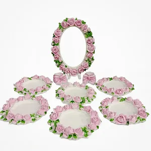 مجموعه ظروف هفت سین 11 پارچه مدل گل رز