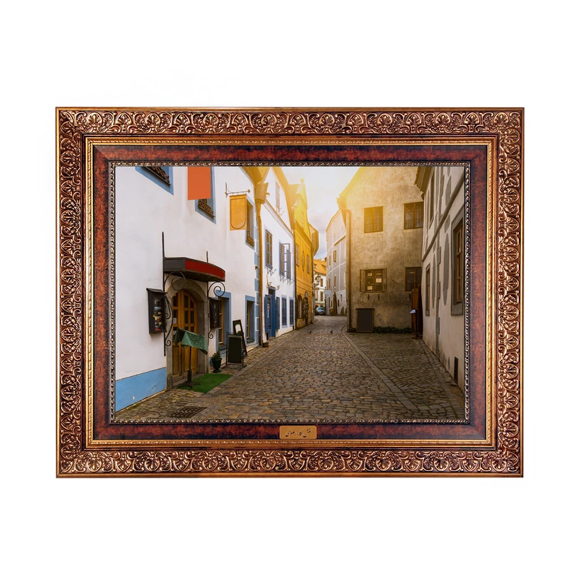 تابلو فرش ماشینی نقش نگار رضوی طرح کوچه کد 276KC