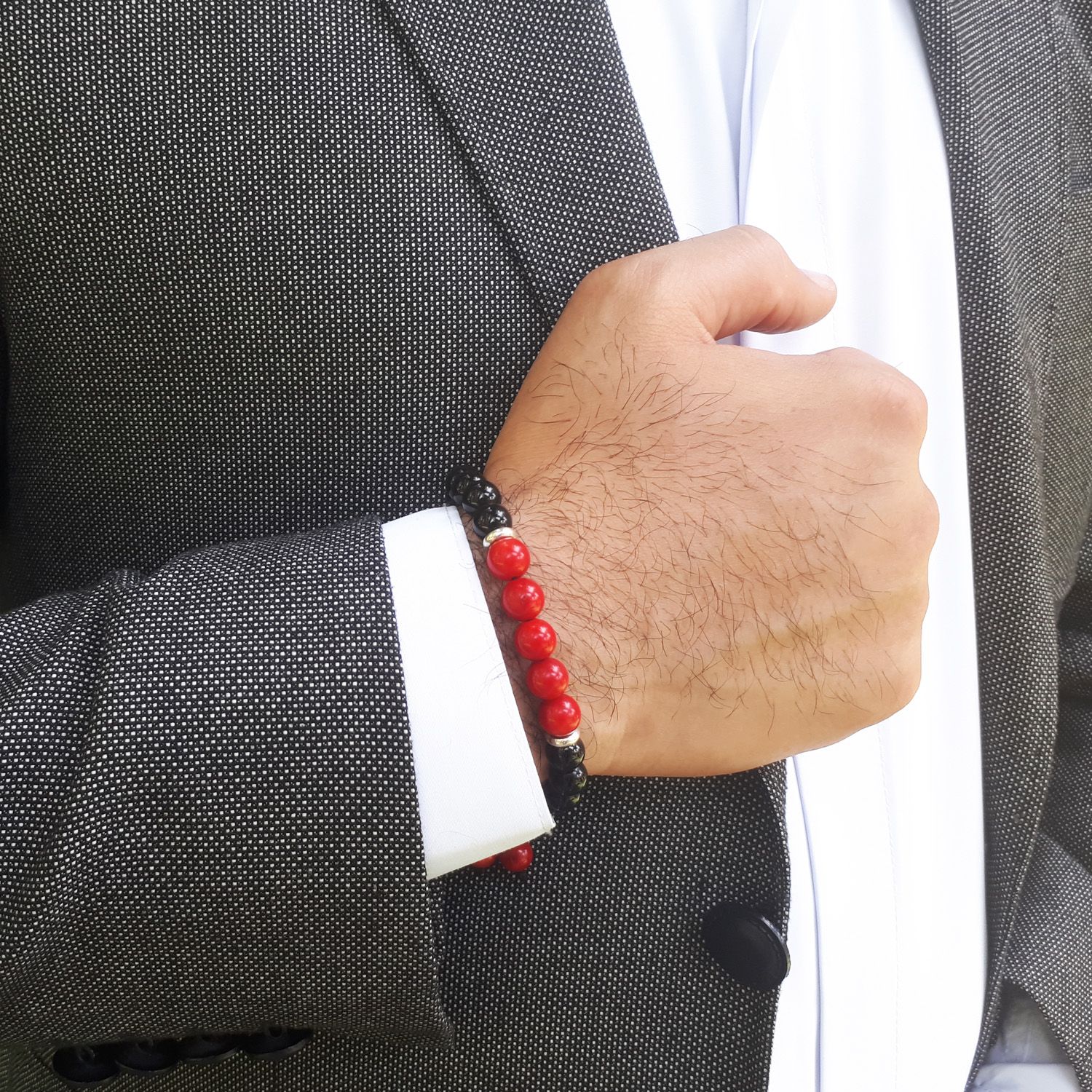 دستبند نقره پرمون مدل مرجان - - 6