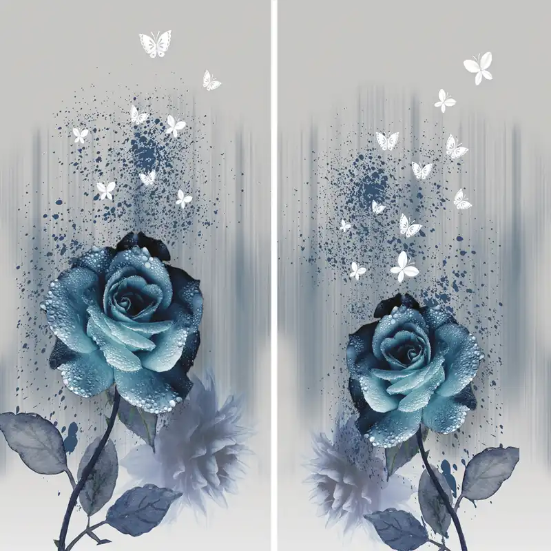 پرده طرح گل سه بعدی مدل 5120 سایز 280x140 سانتی متر