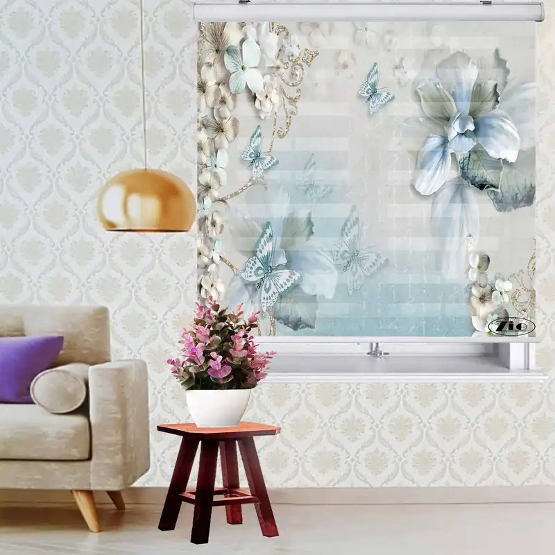 پرده زبرا زیو مدل 3d1040 سایز 150x150 سانتی متر