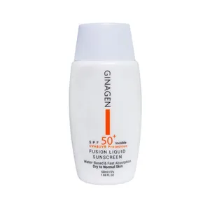 کرم ضد آفتاب بدون رنگ ژیناژن SPF 50 مدل LIQUID ‌مناسب پوست‌های خشک  و معمولی حجم 50 میلی‌لیتر