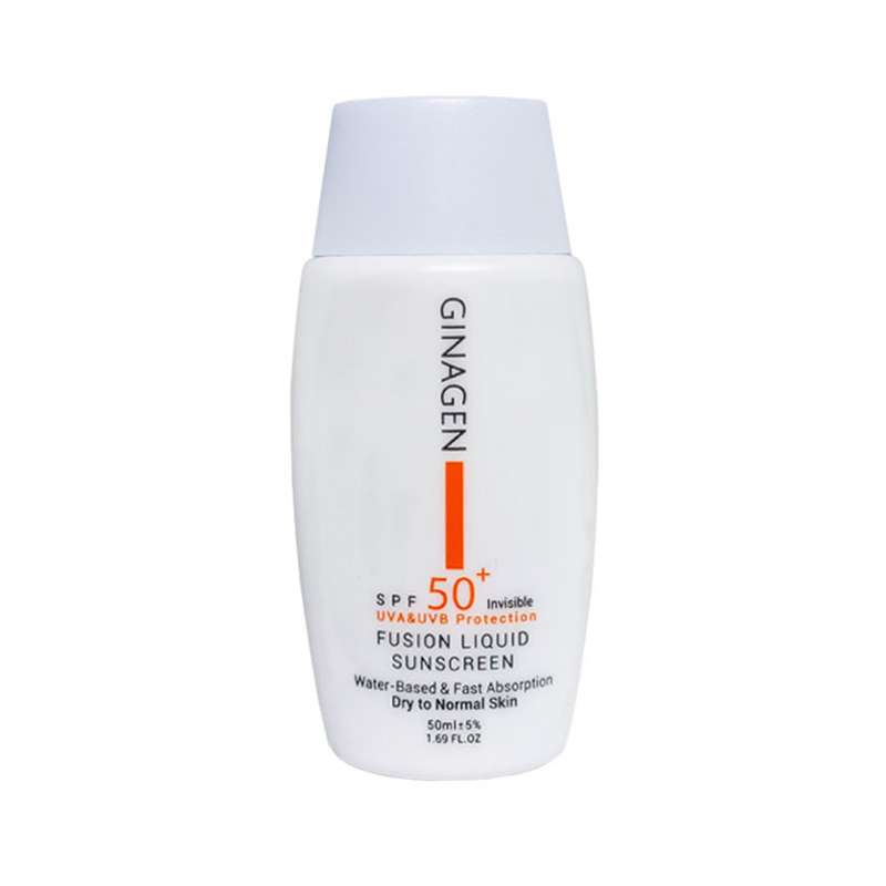 کرم ضد آفتاب بدون رنگ ژیناژن SPF 50 مدل 00 مناسب پوست‌های خشک  و معمولی حجم 50 میلی‌لیتر