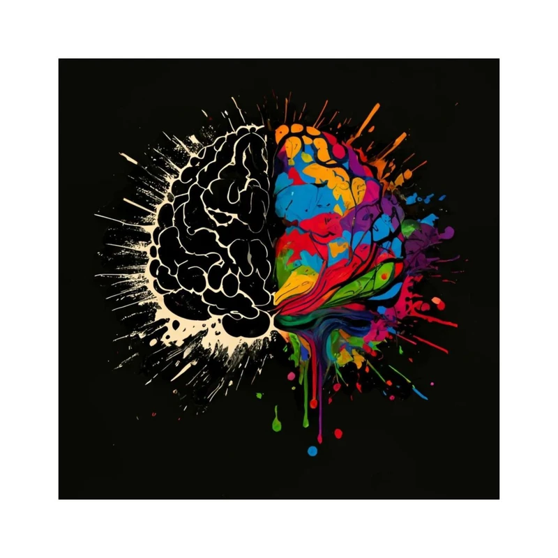 استیکر پارچه و لباس پاد آفرین مدل مغز نقاشی کد 2994