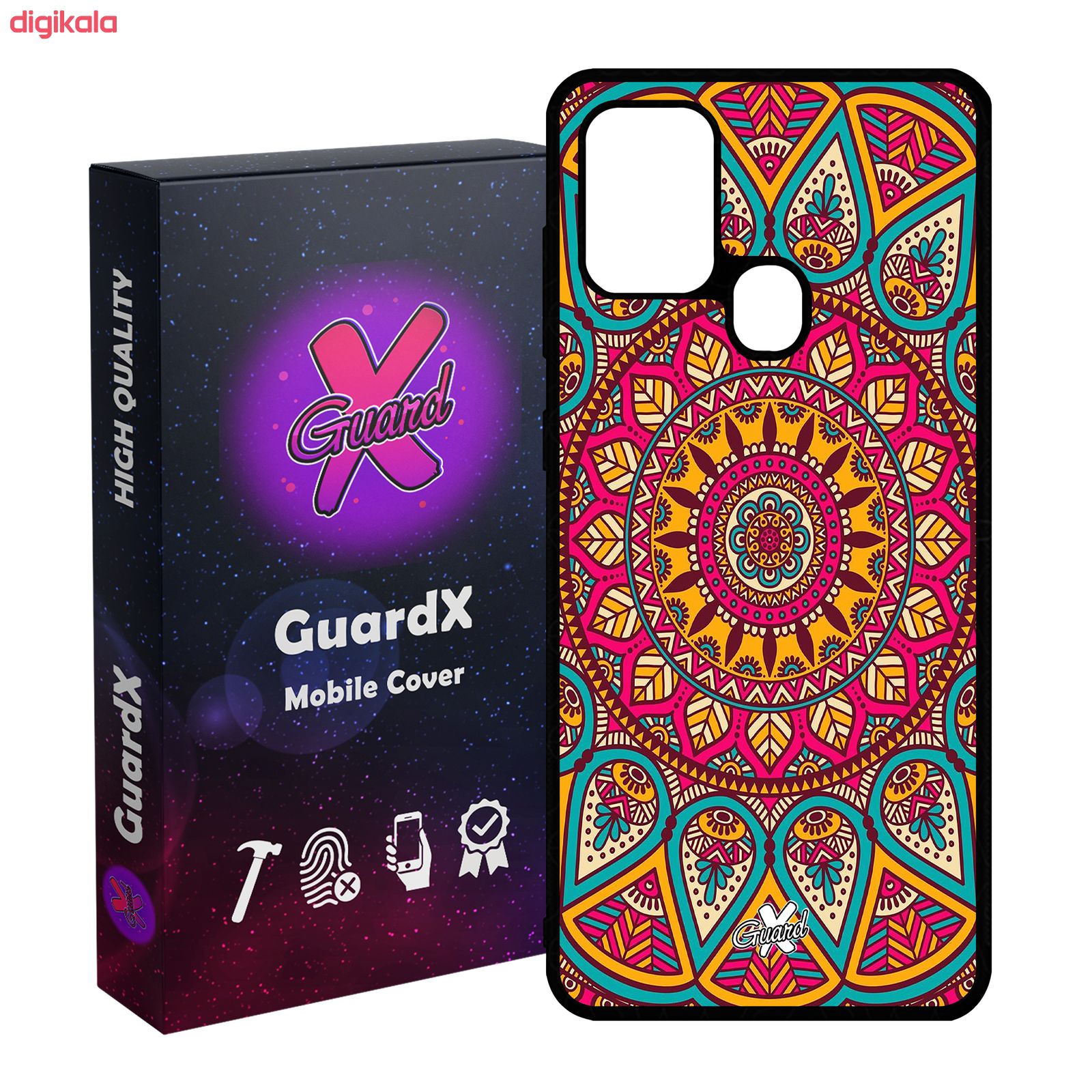 کاور گارد ایکس طرح Mandala مدل Glass10131 مناسب برای گوشی موبایل سامسونگ Galaxy A21s main 1 1