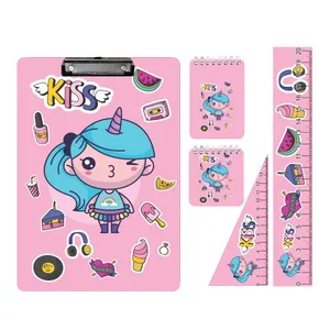  بسته لوازم تحریر مدل دخترانه مجموعه 5 عددی