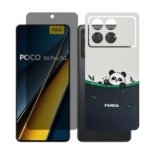Glass Together model privacy Screen Protector Suitable for Xiaomi Poco X6 Pro Mobile Phone with Back cover sticker
