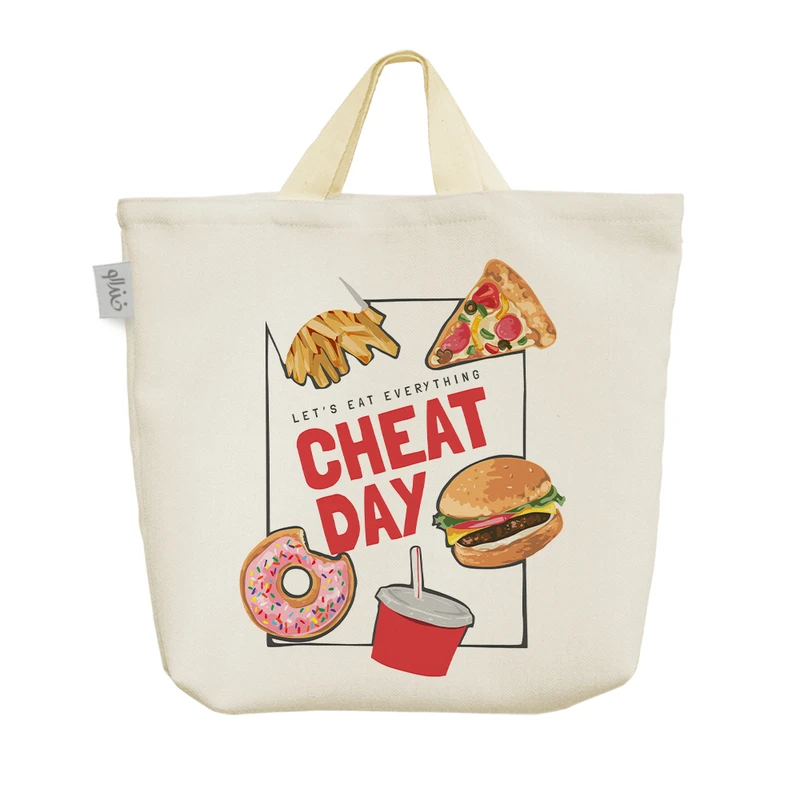 ساک خرید خندالو مدل غذا و فست فود کد 3292