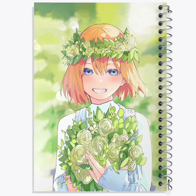 دفتر مشق 100 برگ خندالو طرح یوتسوبا پنج عروس مساوی کد 32550