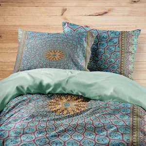 سرویس روتختی مدوپد طرح فرش قم گنبد اشکی مدل C-Ghom069 یک نفره 4 تکه