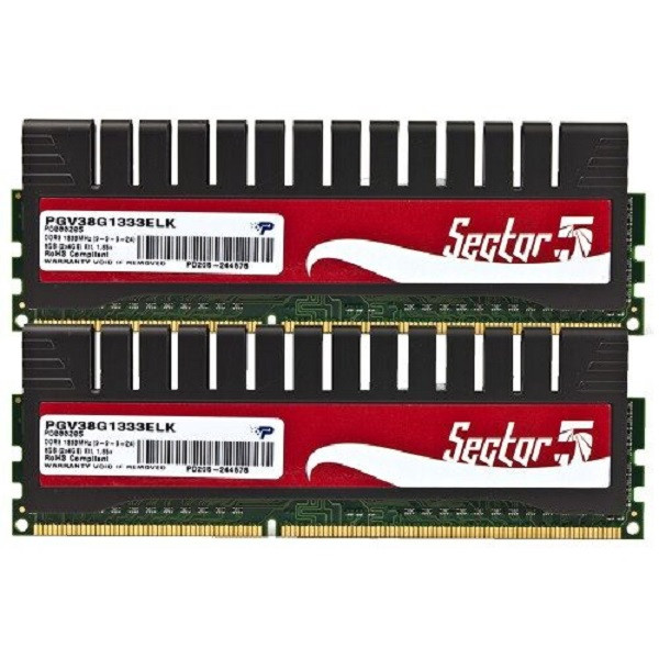 رم دسکتاپ DDR3 دو کاناله 1333 مگاهرتز CL9 پاتریوت مدل SECTOR 5 ظرفیت 8 گیگابایت