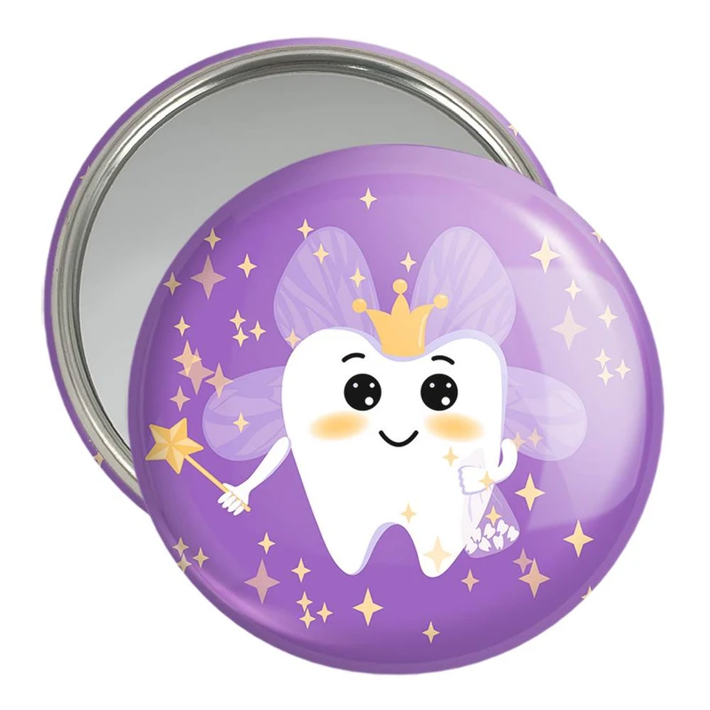 آینه جیبی خندالو مدل جشن دندونی دخترونه  کد 10932