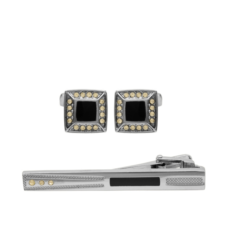 ست دکمه سر دست و گیره کراوات مردانه کد 36-5 ست دکمه سر دست و گیره کراوات مردانه کد 36-5