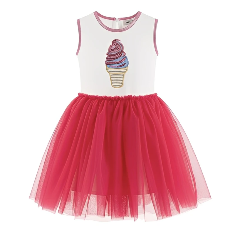 پیراهن بدون آستین یقه گرد دخترانه مدل Su9