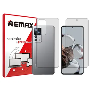 Remax HyGEL model transparent screen protector suitable for Xiaomi 12T mobile phone along with the back protector