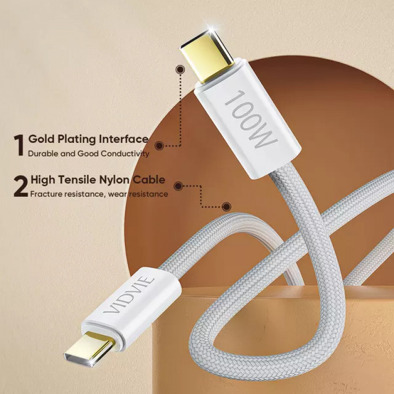 کابل USB-C ویدوی مدل CB4011C-C طول 1.2 متر