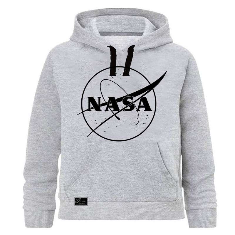 هودی پسرانه طرح ناسا کد J24 رنگ طوسی