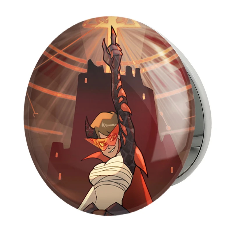 آینه جیبی خندالو طرح کامینا و انیمه گورن لاگان مدل تاشو کد 32298