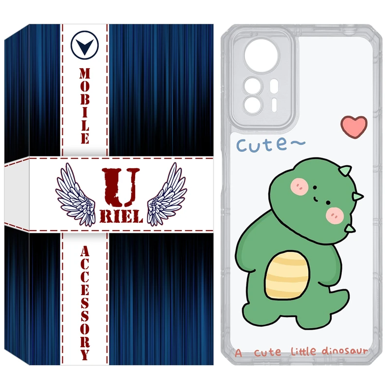 کاور یوریل مدل Clear کد 3 طرح دایناسور مناسب برای گوشی موبایل شیائومی Redmi Note 12S