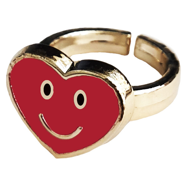 انگشتر دخترانه طرح قلب خندان انگشتر دخترانه طرح قلب خندان