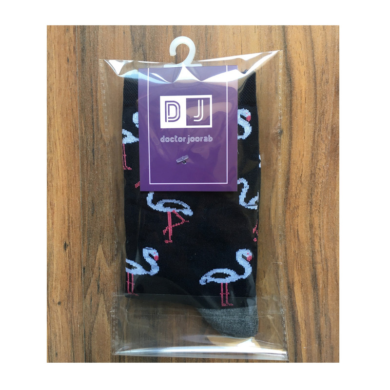 جوراب زنانه مدل ساق دار طرح فلامینگو