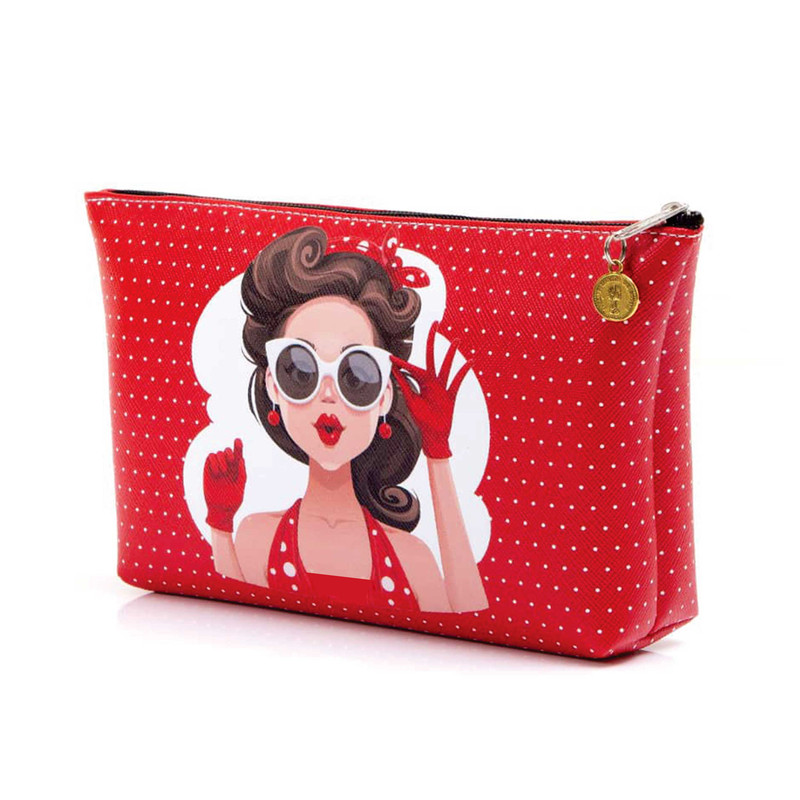 کیف لوازم آرایش زنانه طرح دختر کد A041