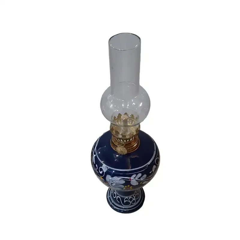 چراغ نفتی سفالی مدل نقاشی کد 9