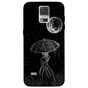 Megafone Girl and Moon 1369 Cover For Samsung Galaxy S5