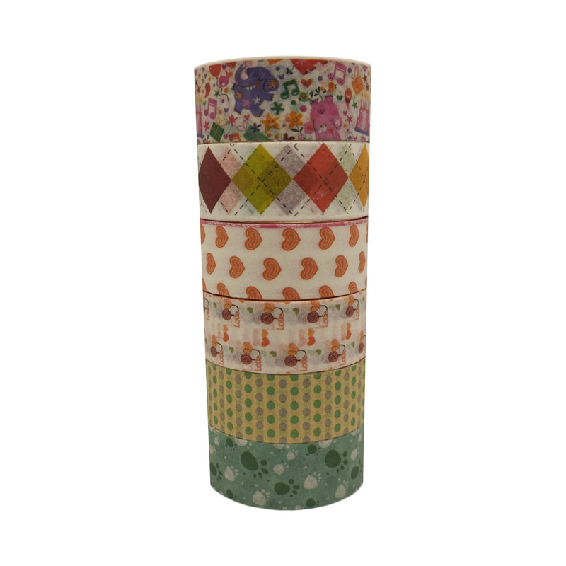 چسب نواری مدل واشی کد 030 عرض 1.5 سانتی متر مجموعه 6 عددی