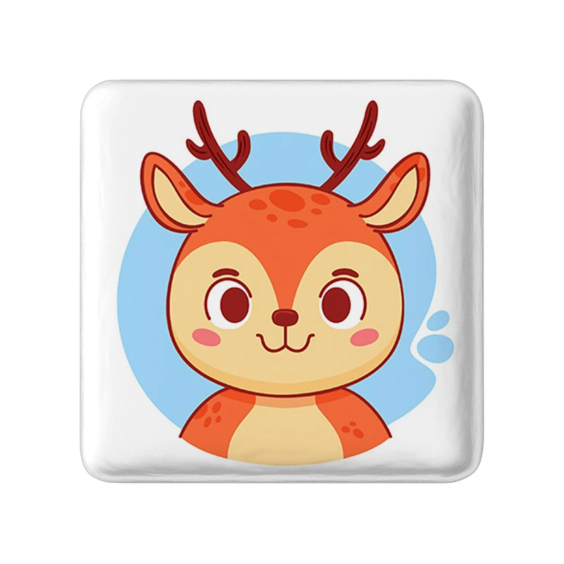 مگنت خندالو طرح گوزن حیوانات بامزه مدل مربعی کد 37135