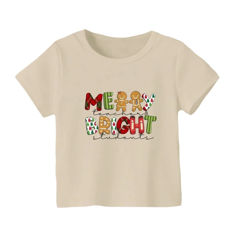 تی شرت آستین کوتاه بچگانه مدل نوشته کریسمس کد 16