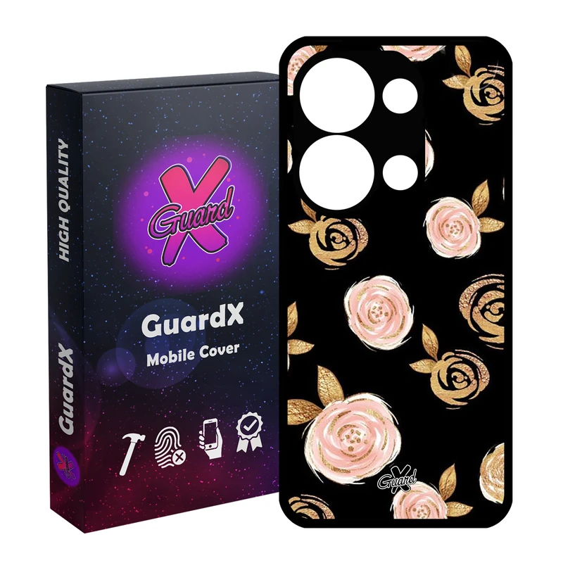 کاور گارد ایکس طرح Flower مدل Glass10105 مناسب برای گوشی موبایل شیائومی Redmi Note 13 Pro 4G / Poco M6 Pro 4G