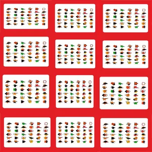 استیکر طراحی ناخن مدل 03 پاییزی مجموعه 12 عددی