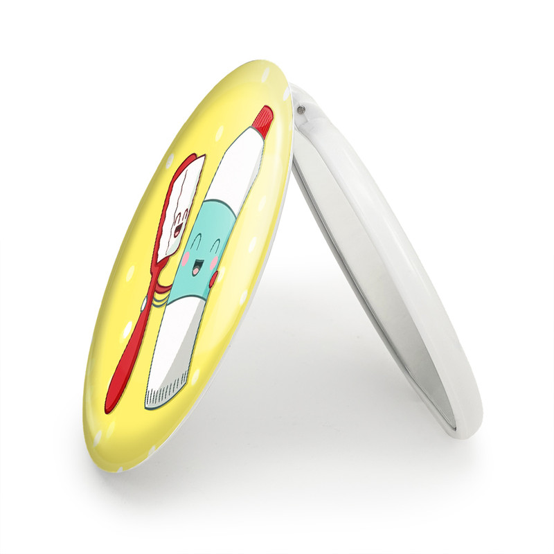 آینه جیبی خندالو طرح دندان و دندانپزشکی کودکانه مدل تاشو کد 27749