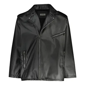 کت چرم مردانه مدل دکمه دار