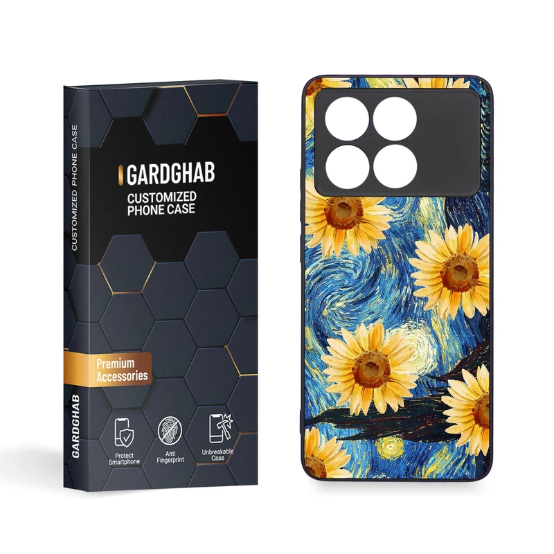 کاور گارد قاب مدل گل مناسب برای گوشی موبایل شیائومی Poco X6 Pro 5G 