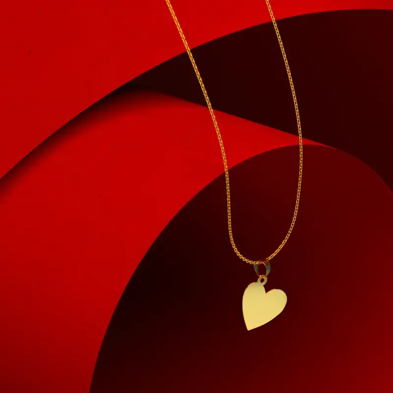 گردنبند طلا 18 عیار زنانه مدوپد مدل قلب کد E3-1-1171