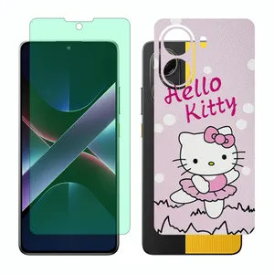 Glass Together model Green light screen protector suitable for Xiaomi Poco X7 Pro mobile phone with back cover sticker