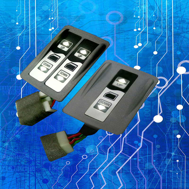 کلید شیشه بالابر فراسلی کد 1952 مناسب برای پرایدصبا مجموعه دو عددی