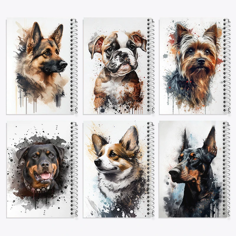 دفتر مشق 50 برگ خندالو طرح سگ (Dog) کد 480 مجموعه 6 عددی